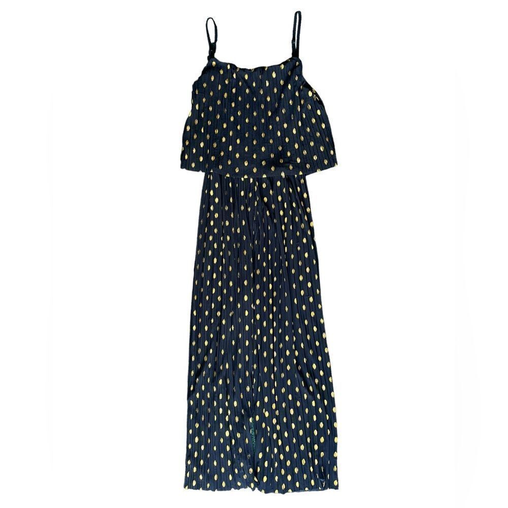 Navy & Gold Wide Leg Jumpsuit    